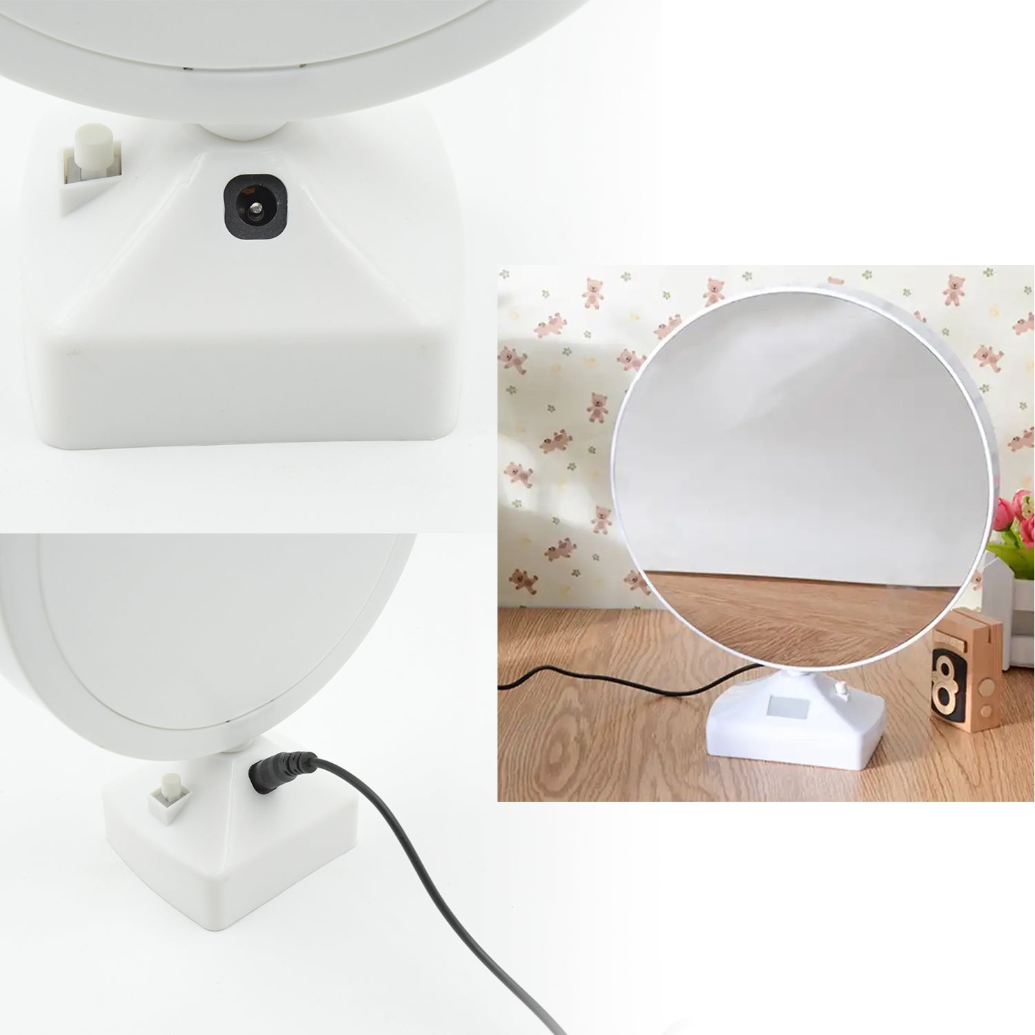 Plastic 2 in 1 Mirror Come Photo Frame with Led Light Plastic 2 in 1 Mirror Come Photo Frame with Led Light